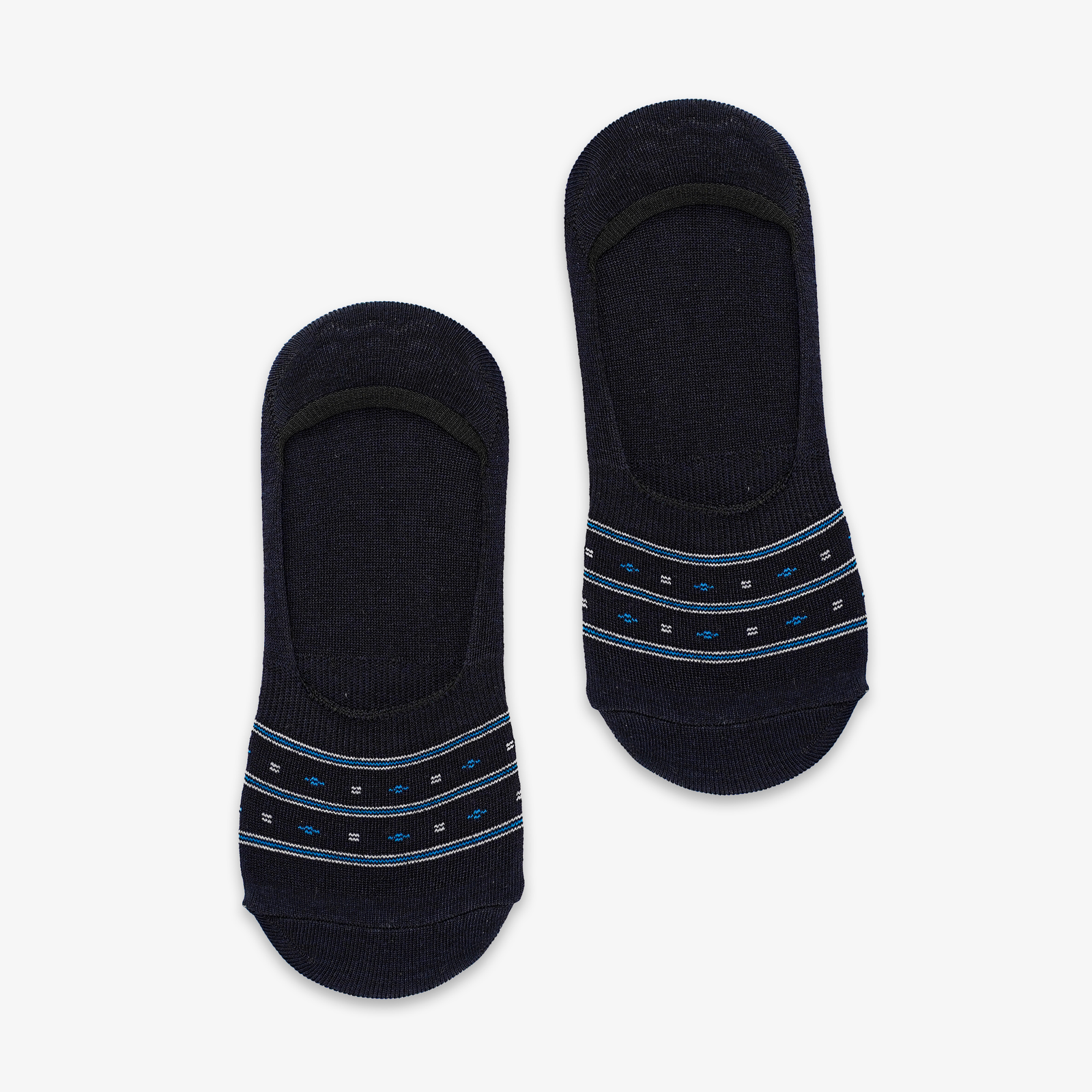 DUO STRIPES INVISBLE SOCKS - BLUE
