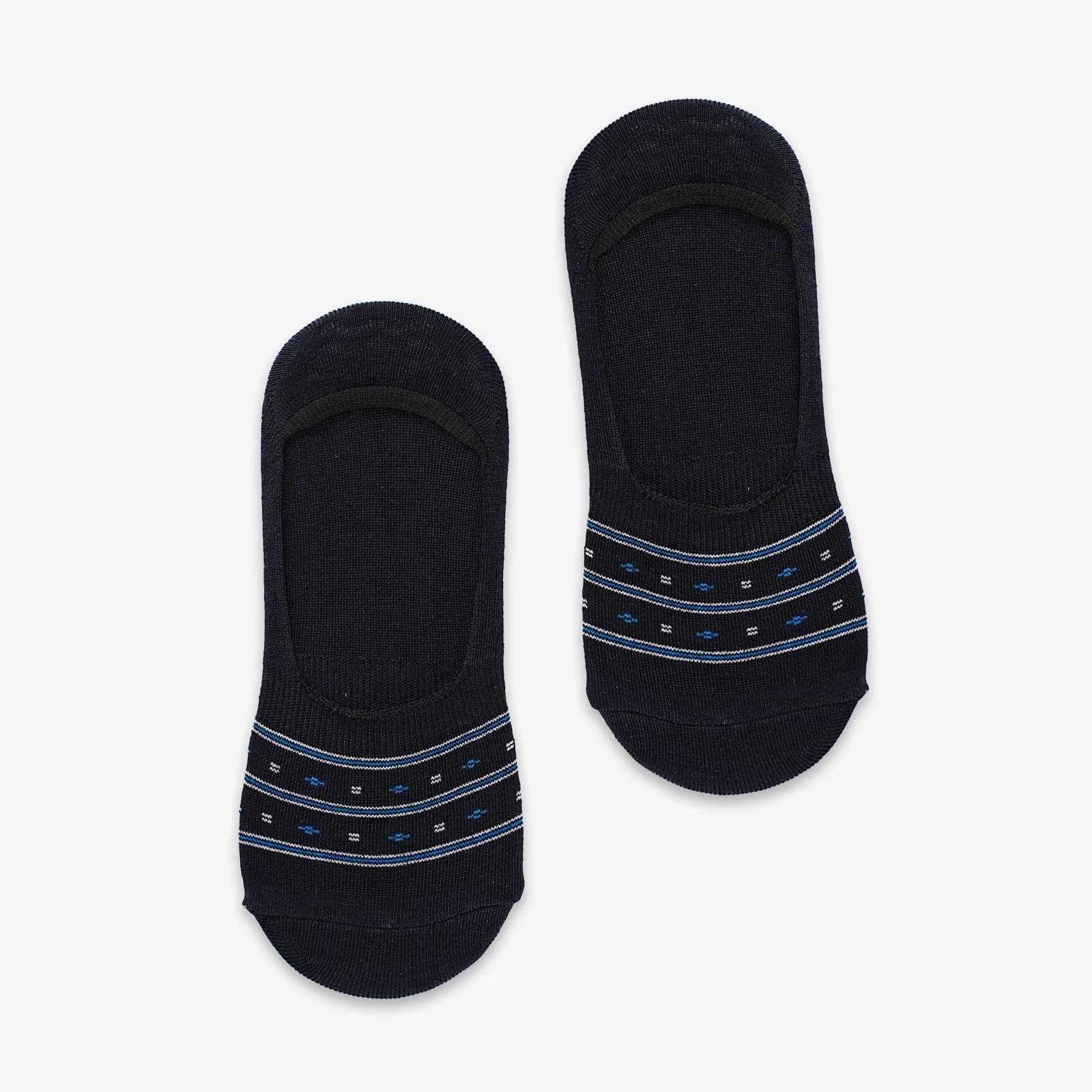 DUO STRIPES INVISBLE SOCKS - BLUE - NAVZA