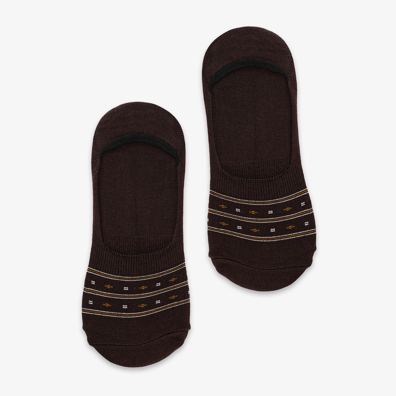 VINTAGE CROWN INVISIBLE SOCKS - BROWN