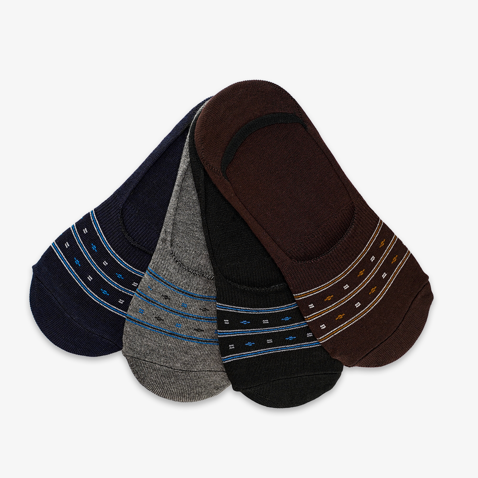 DUO STRIPES INVISBLE SOCKS - BLACK