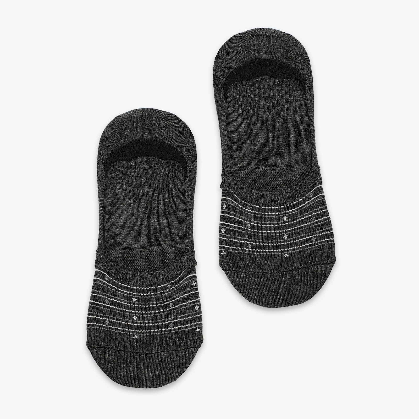 VINTAGE CROWN INVISIBLE SOCKS - GREY