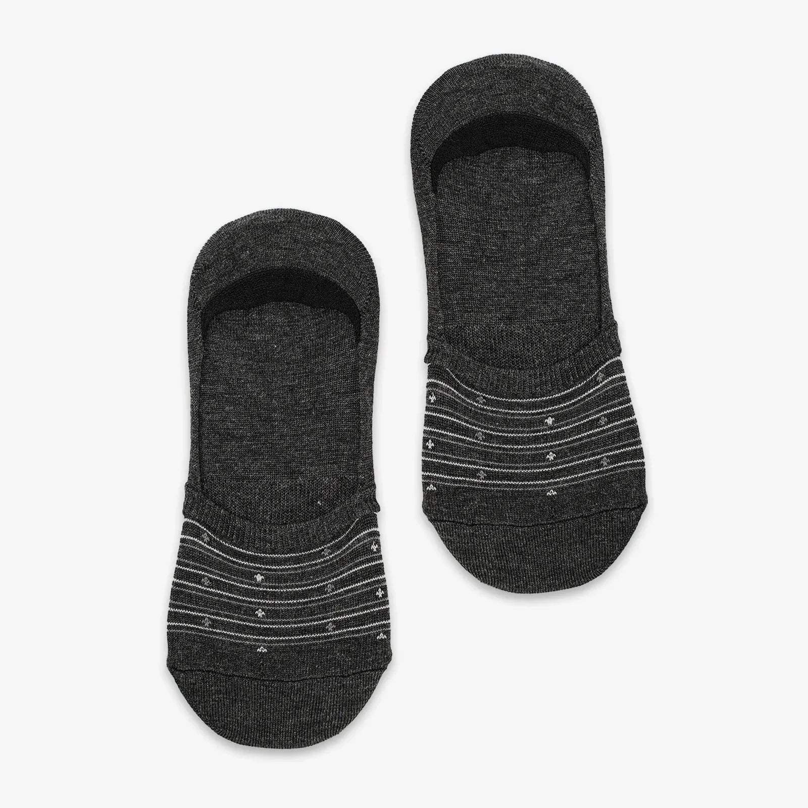 VINTAGE CROWN INVISIBLE SOCKS - GREY - NAVZA