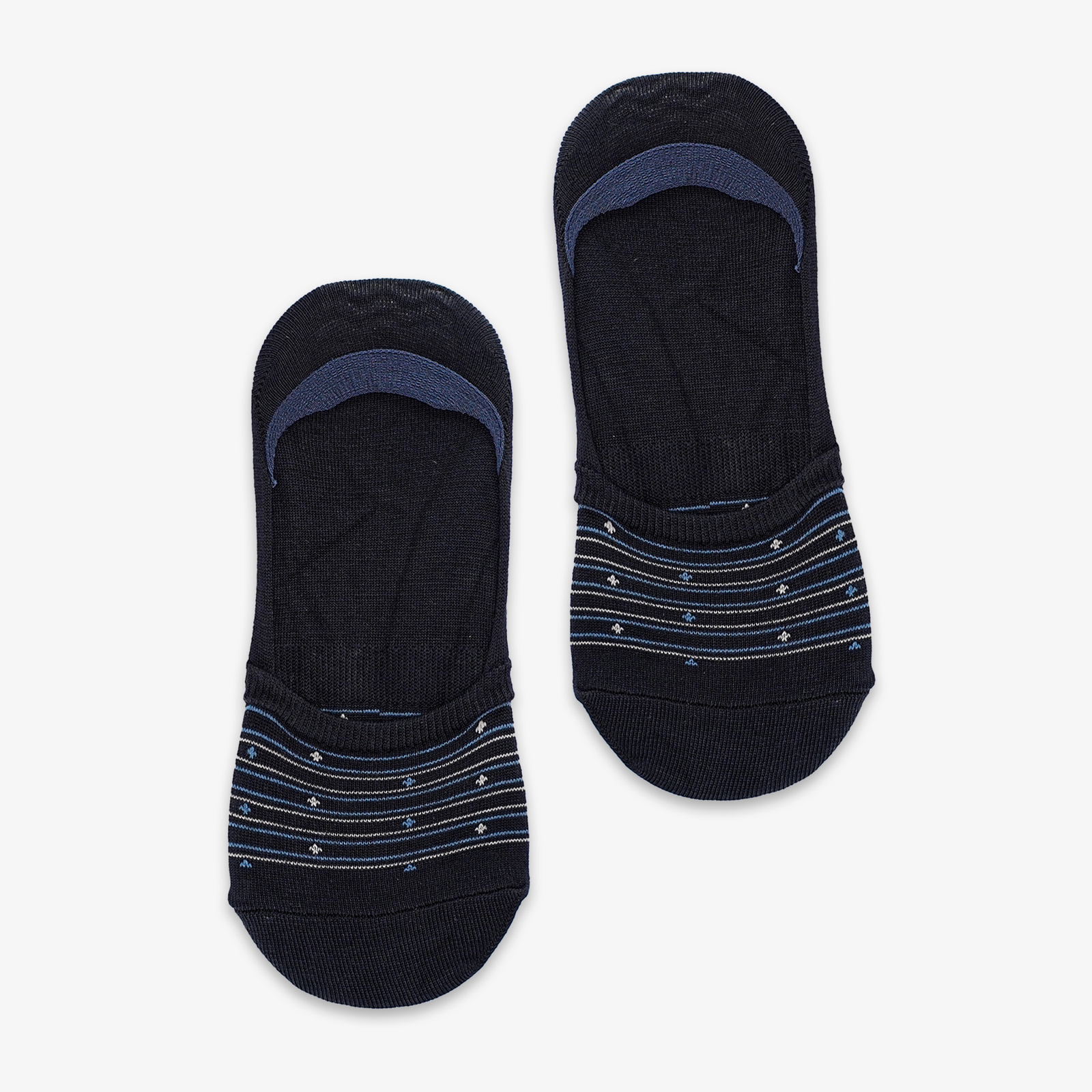 VINTAGE CROWN INVISIBLE SOCKS - BLUE