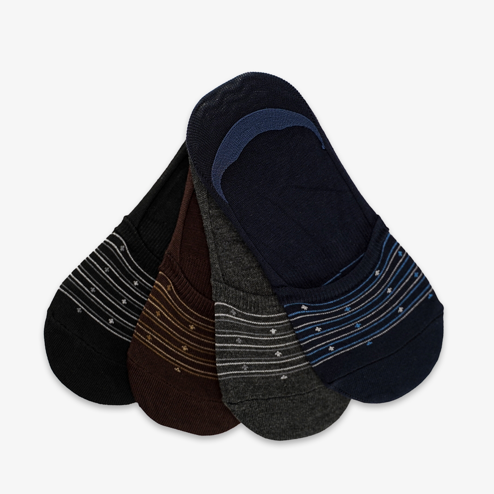 VINTAGE CROWN INVISIBLE SOCKS - GREY