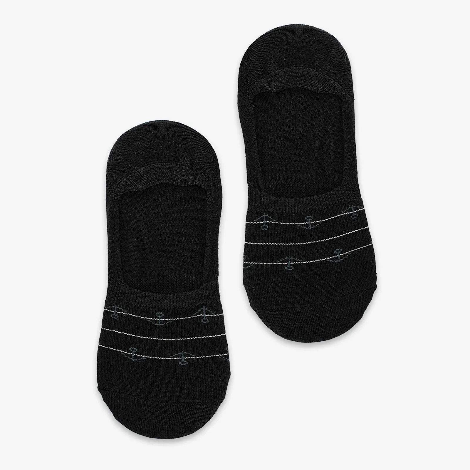ANCHOR INVISIBLE SOCKS - BLACK - NAVZA