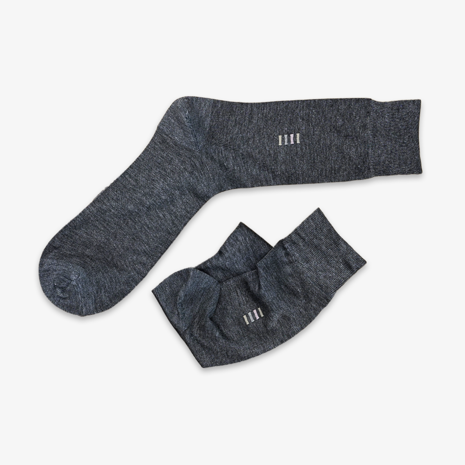FOUR BARS HIGH KNEE SOCKS - GREY