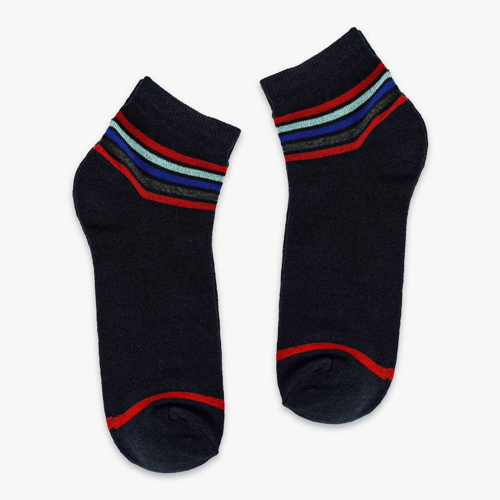 CASUAL STRIPES ANKLE SOCKS - BLUE