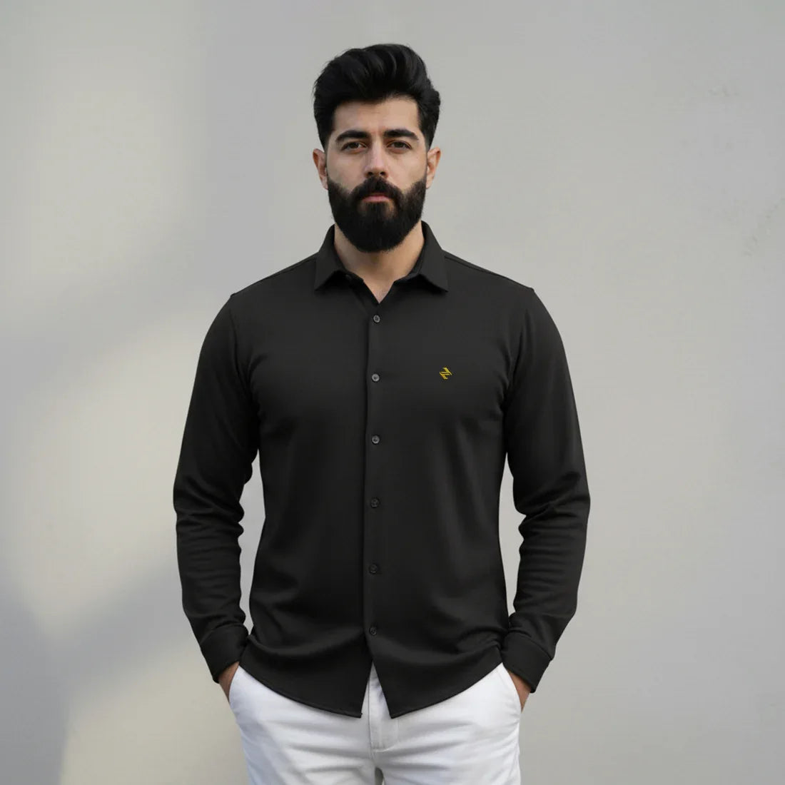 CL SMART SHIRT - BLACK - NAVZA