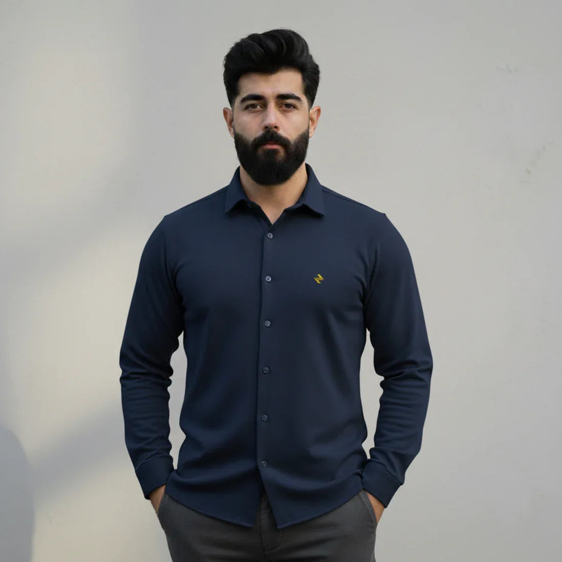 CL SMART SHIRT - NAVY - NAVZA