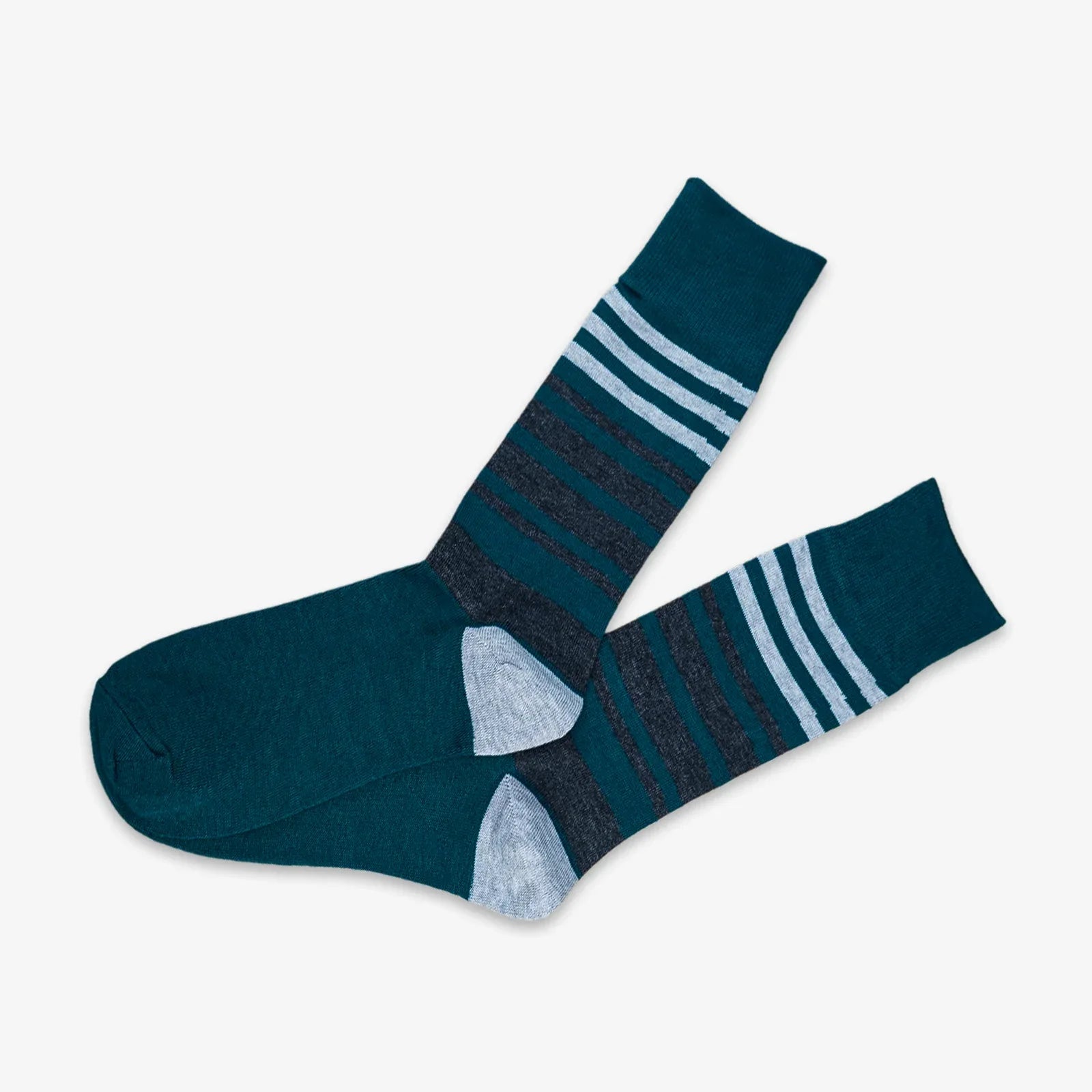 FUNKY STRIPES HIGH KNEE SOCKS - GREEN - NAVZA