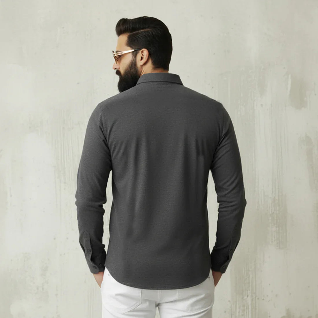 CL SMART SHIRT - CHARCOAL - NAVZA