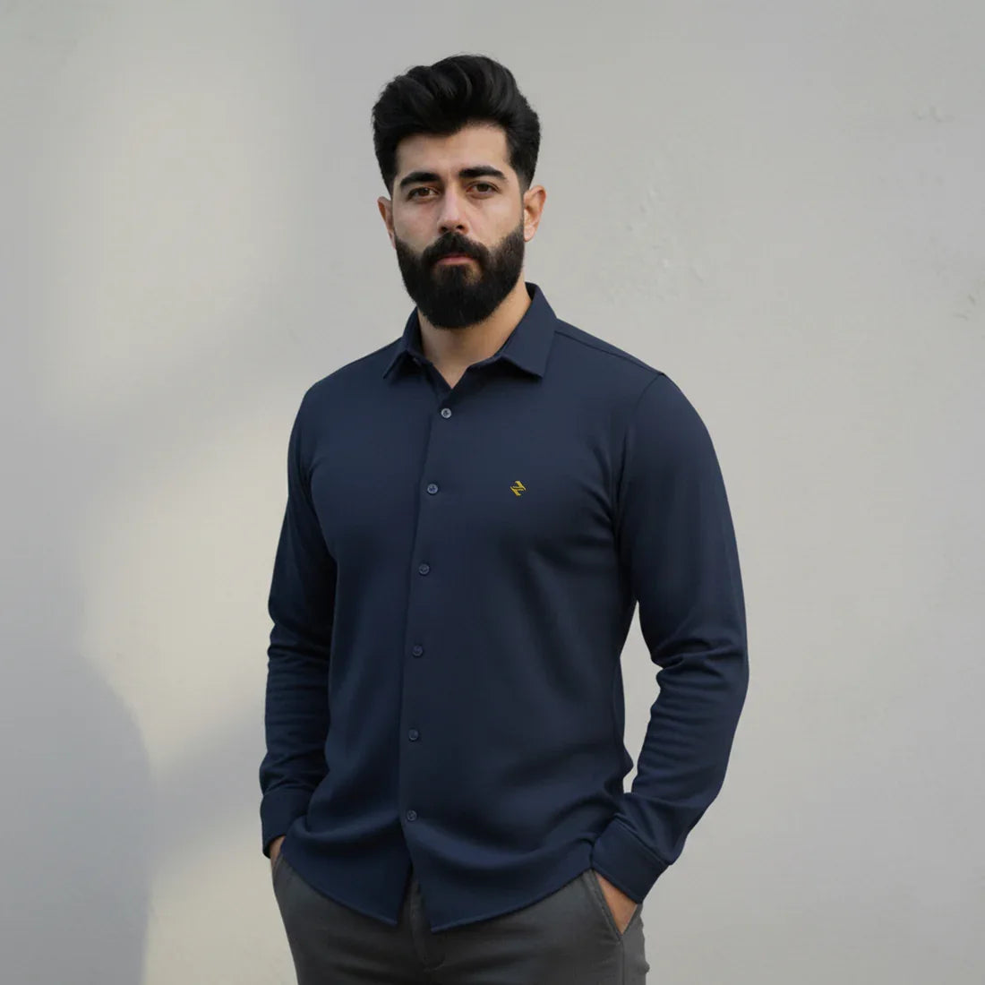 CL SMART SHIRT - NAVY - NAVZA