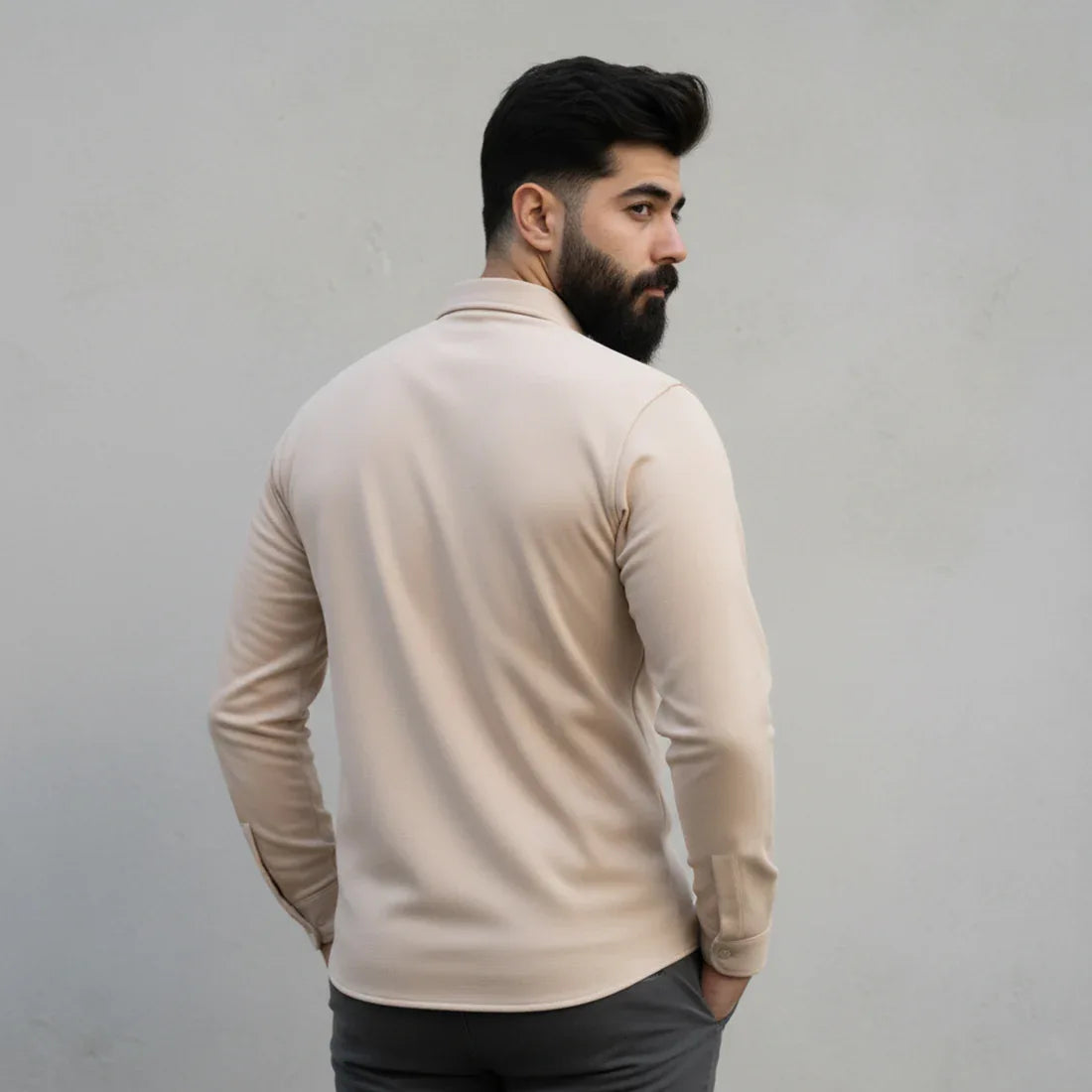 CL SMART SHIRT - BEIGE - NAVZA