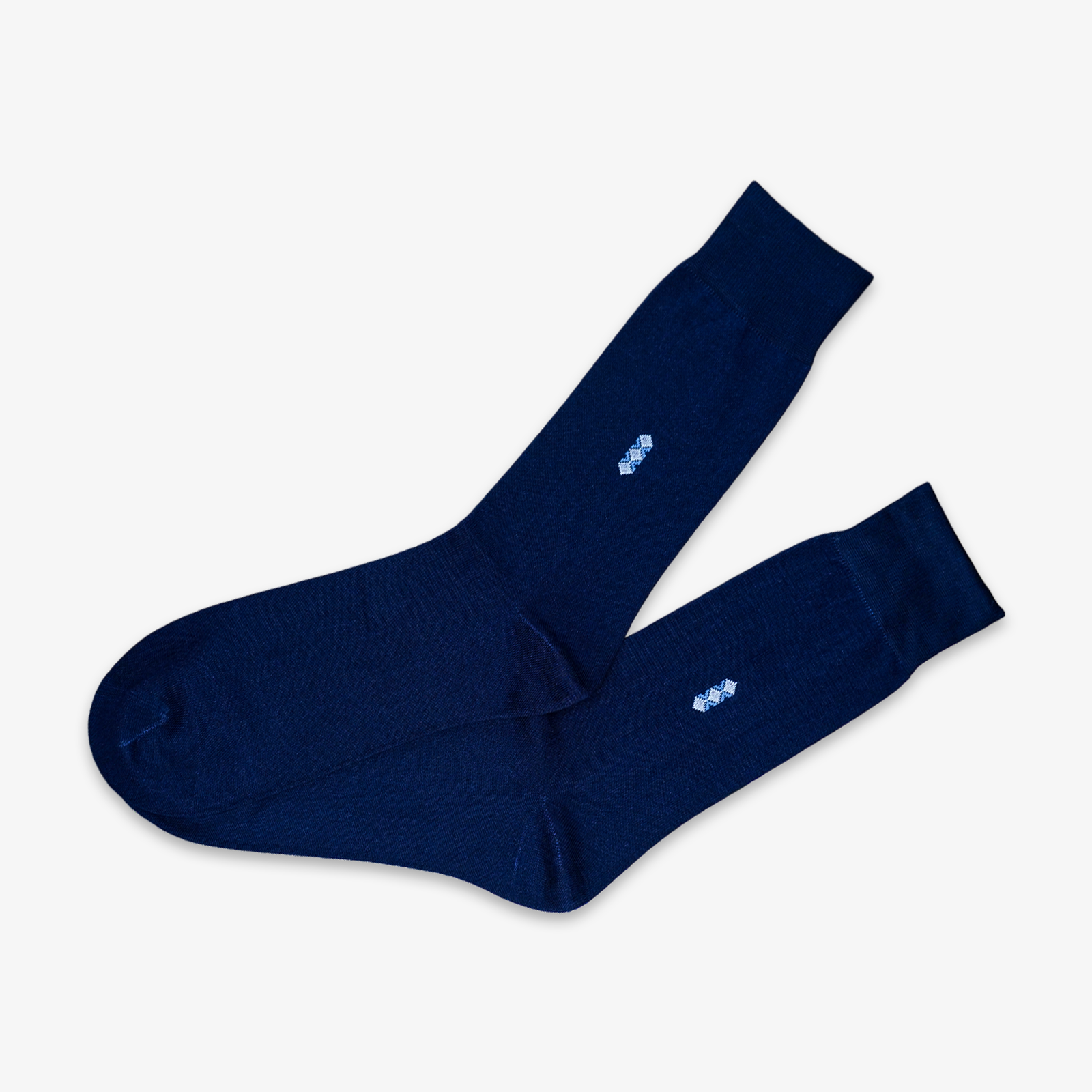 TRI-CRYSTAL HIGH KNEE SOCKS - BLUE