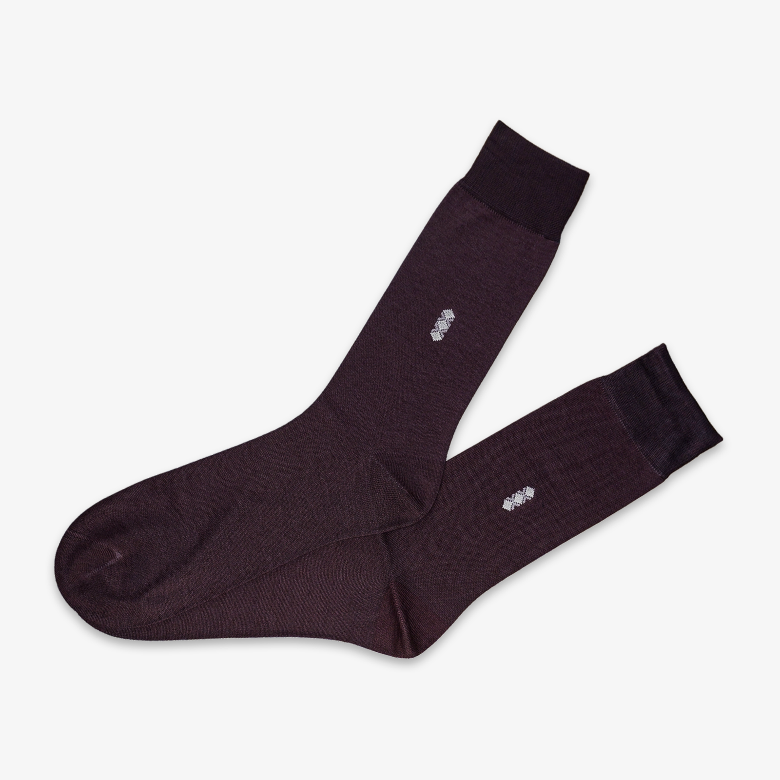 TRI-CRYSTAL HIGH KNEE SOCKS - BROWN