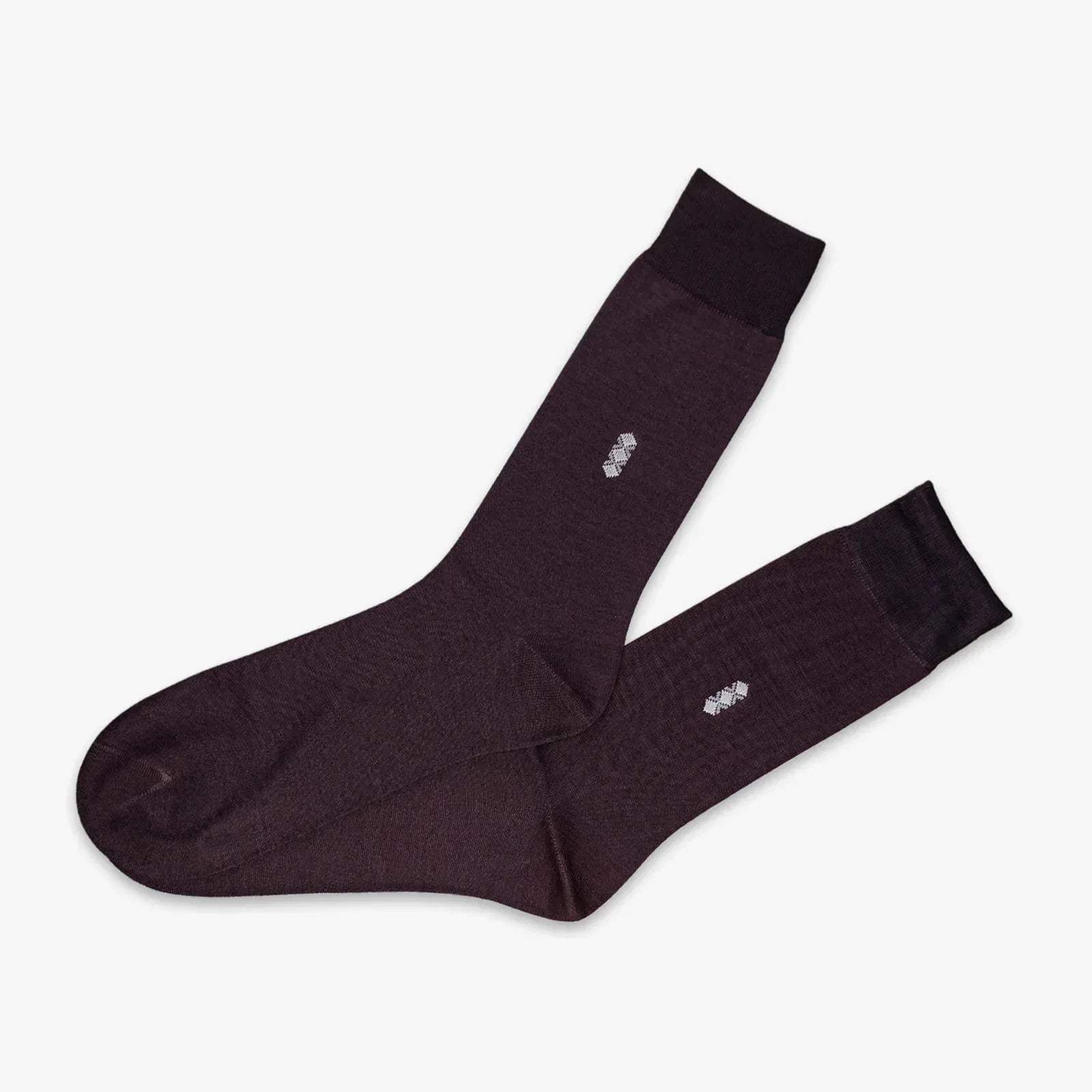 TRI-CRYSTAL HIGH KNEE SOCKS - BROWN - NAVZA