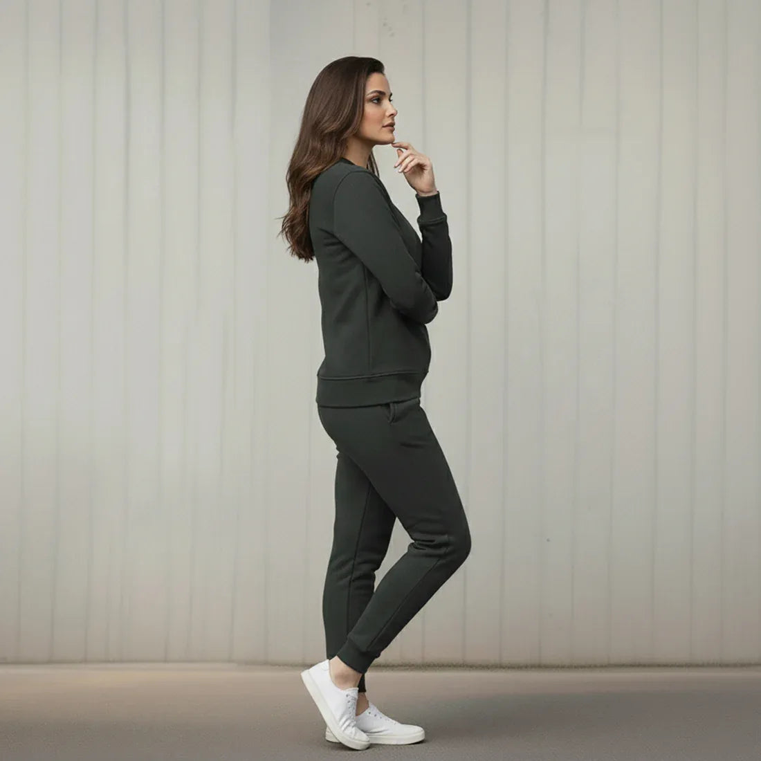 WOMEN ML SWEATSHIRT TRACKER – CHARCOAL - NAVZA