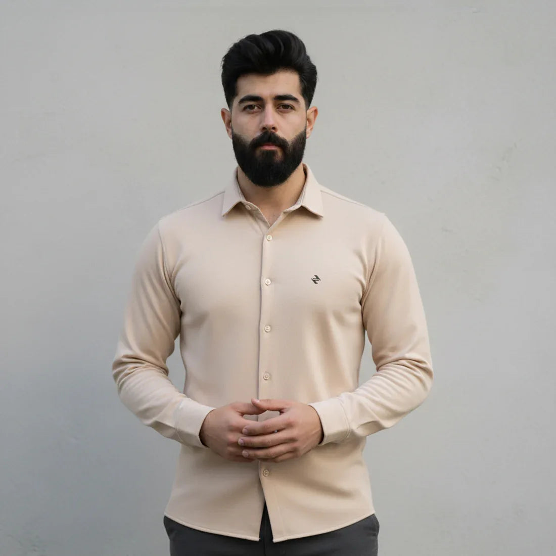 CL SMART SHIRT - BEIGE - NAVZA