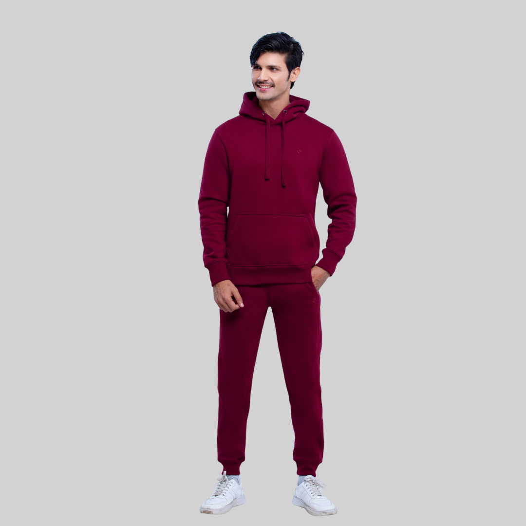 ML PULLOVER HOODIE TRACKER – BURGUNDY
