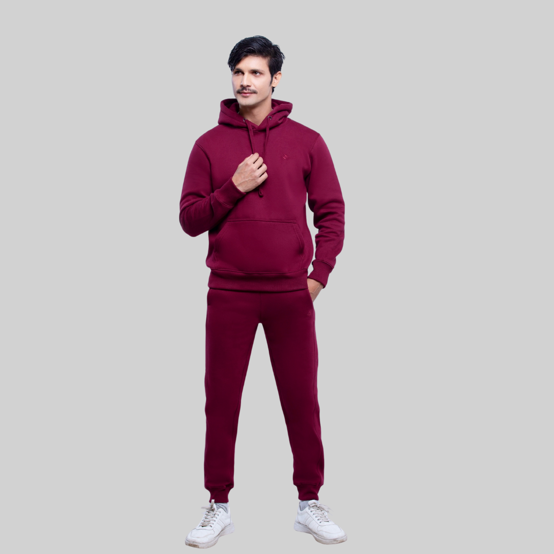 ML PULLOVER HOODIE TRACKER – BURGUNDY