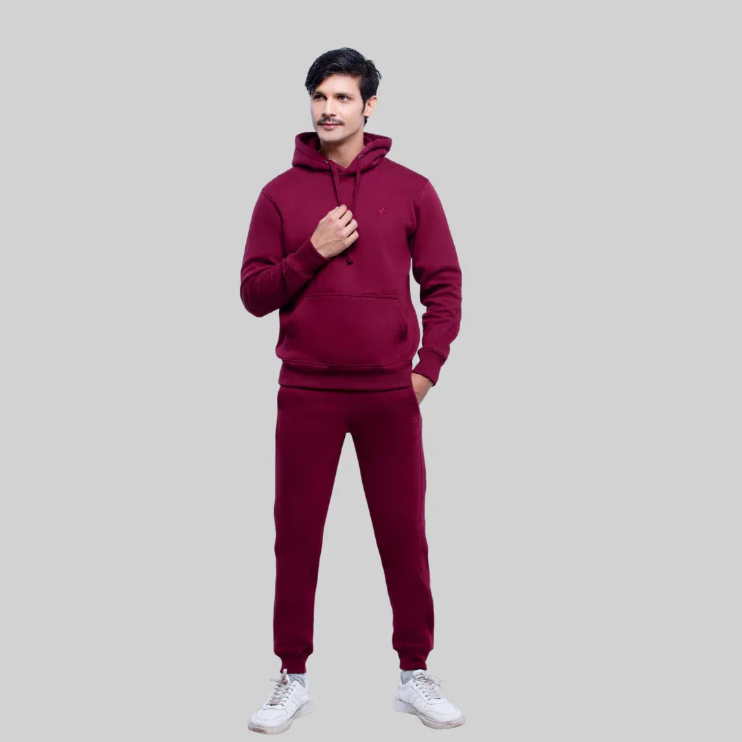 ML PULLOVER HOODIE TRACKER – BURGUNDY - NAVZA