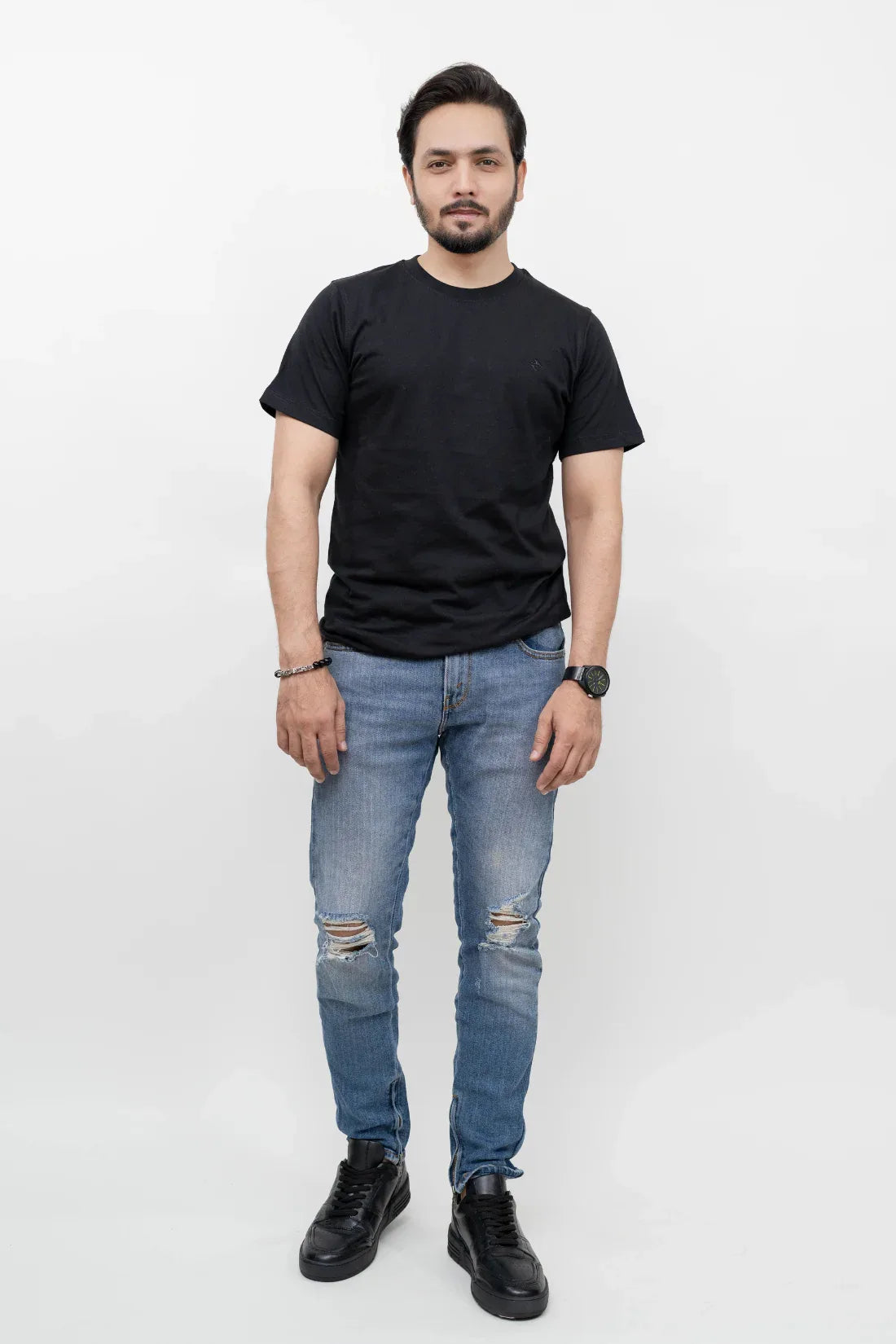ML REGULAR FIT TEE – BLACK - NAVZA