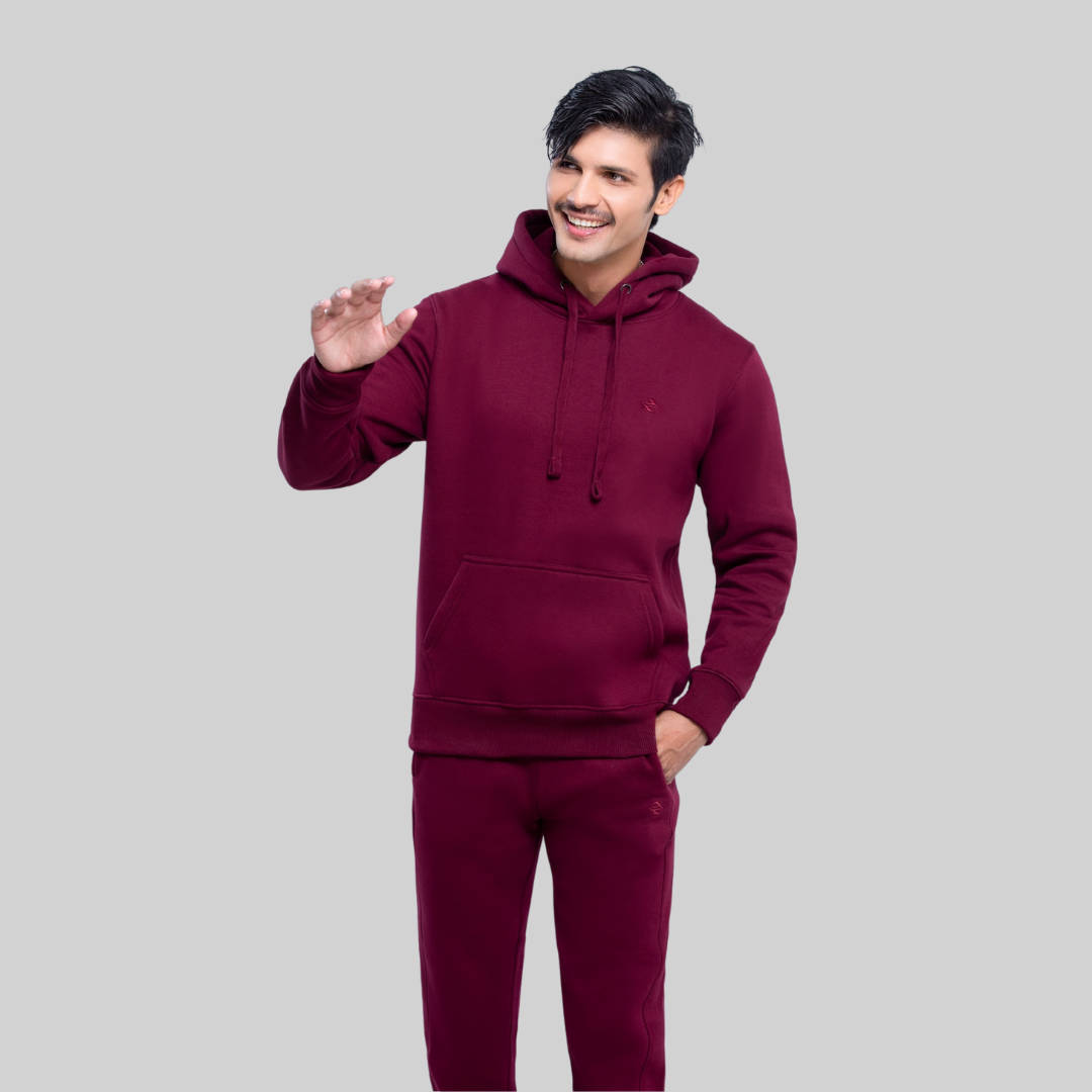 ML PULLOVER HOODIE TRACKER – BURGUNDY