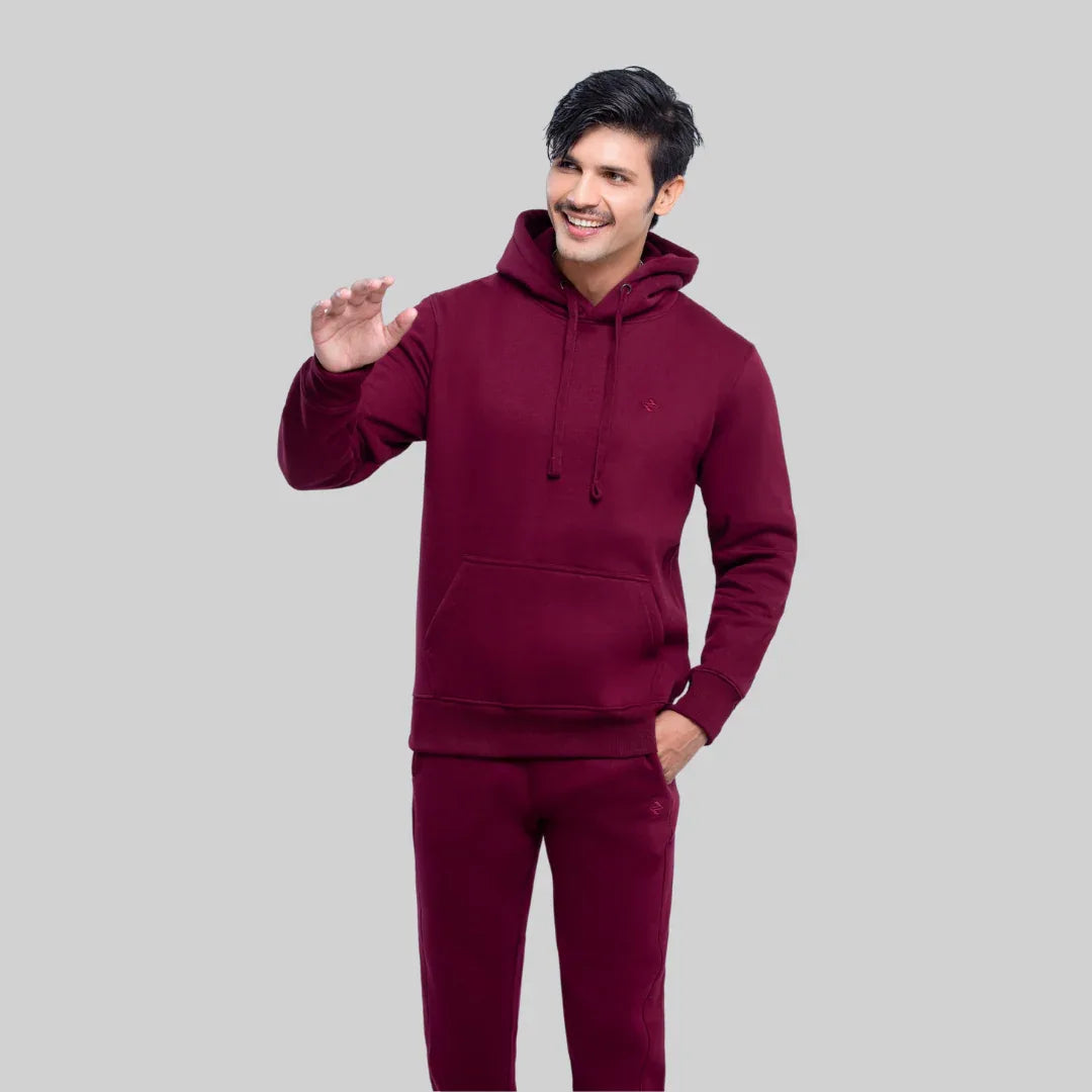 ML PULLOVER HOODIE TRACKER – BURGUNDY - NAVZA