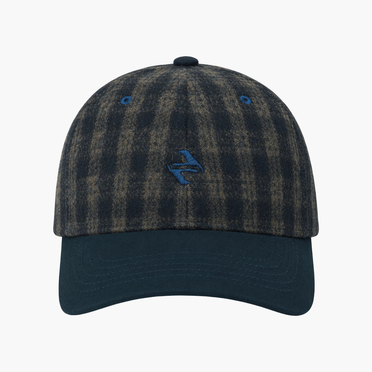 BRUSHED PLAID CAP | NAVY