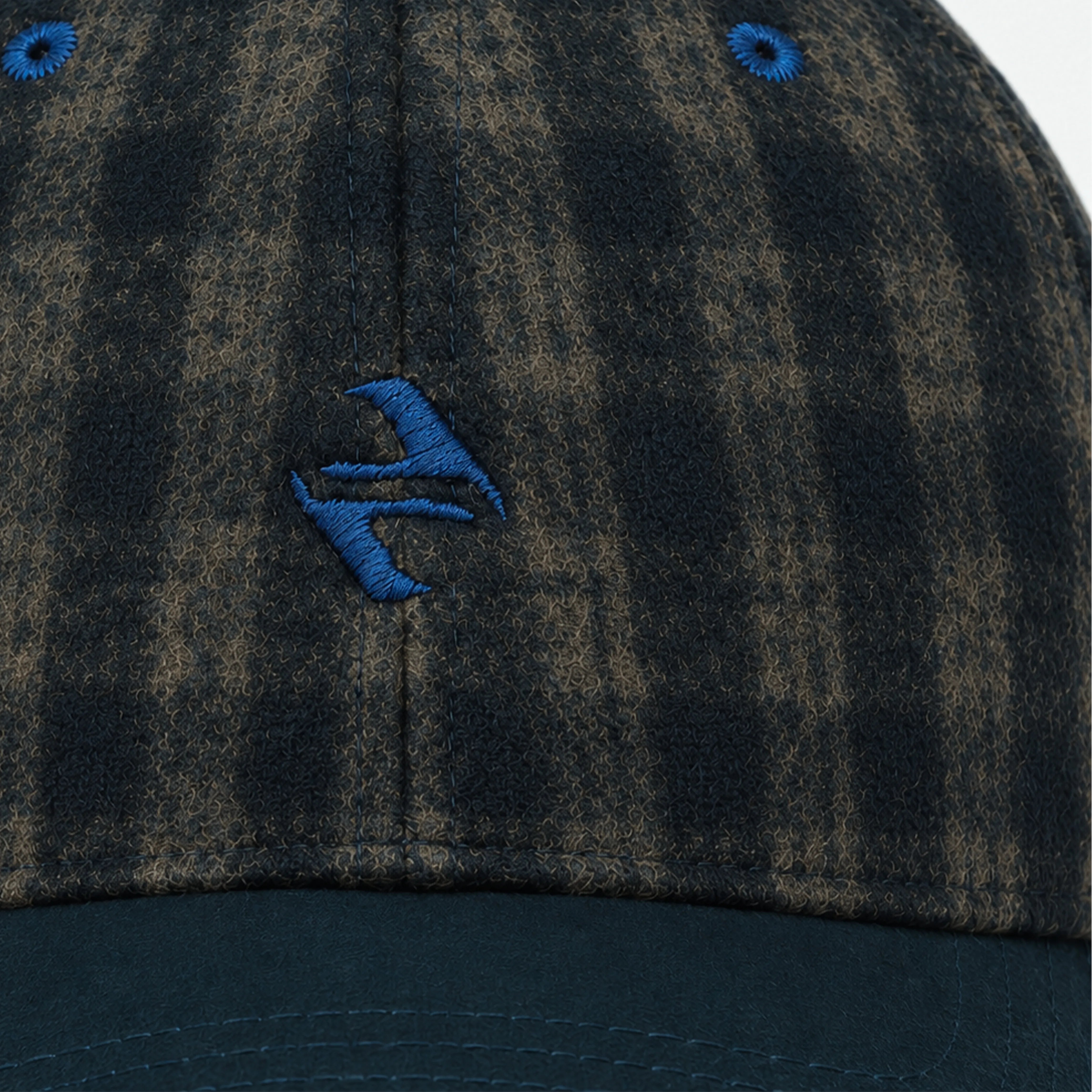 BRUSHED PLAID CAP | NAVY