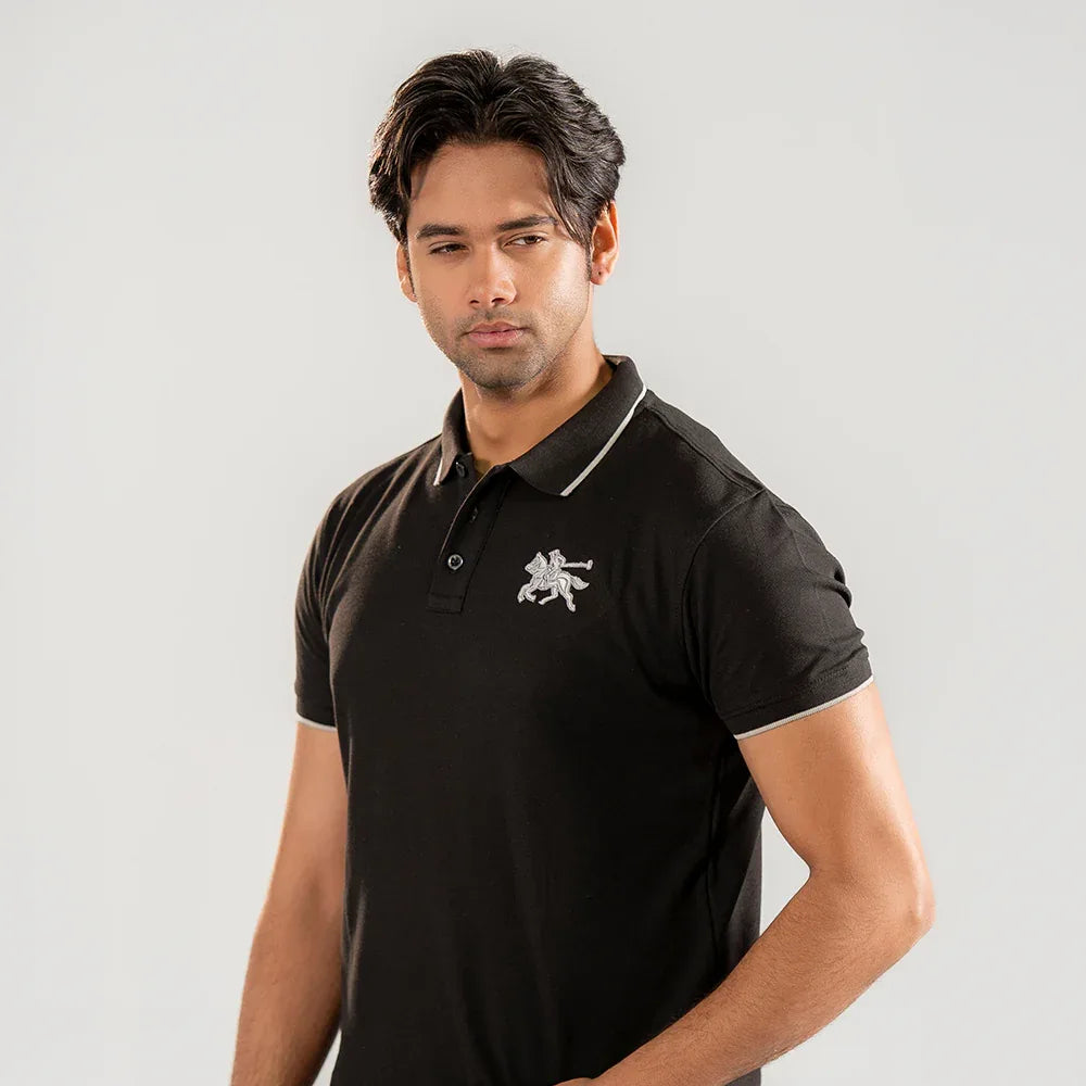 ST HV POLO - BLACK - NAVZA