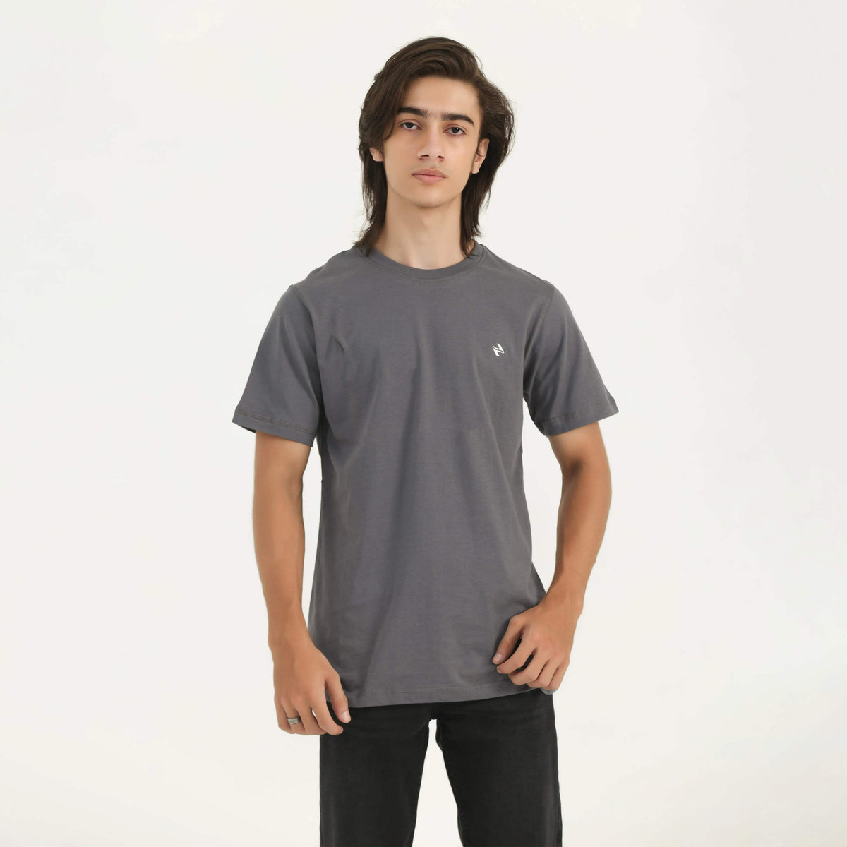 CL REGULAR FIT TEE GREY NAVZA