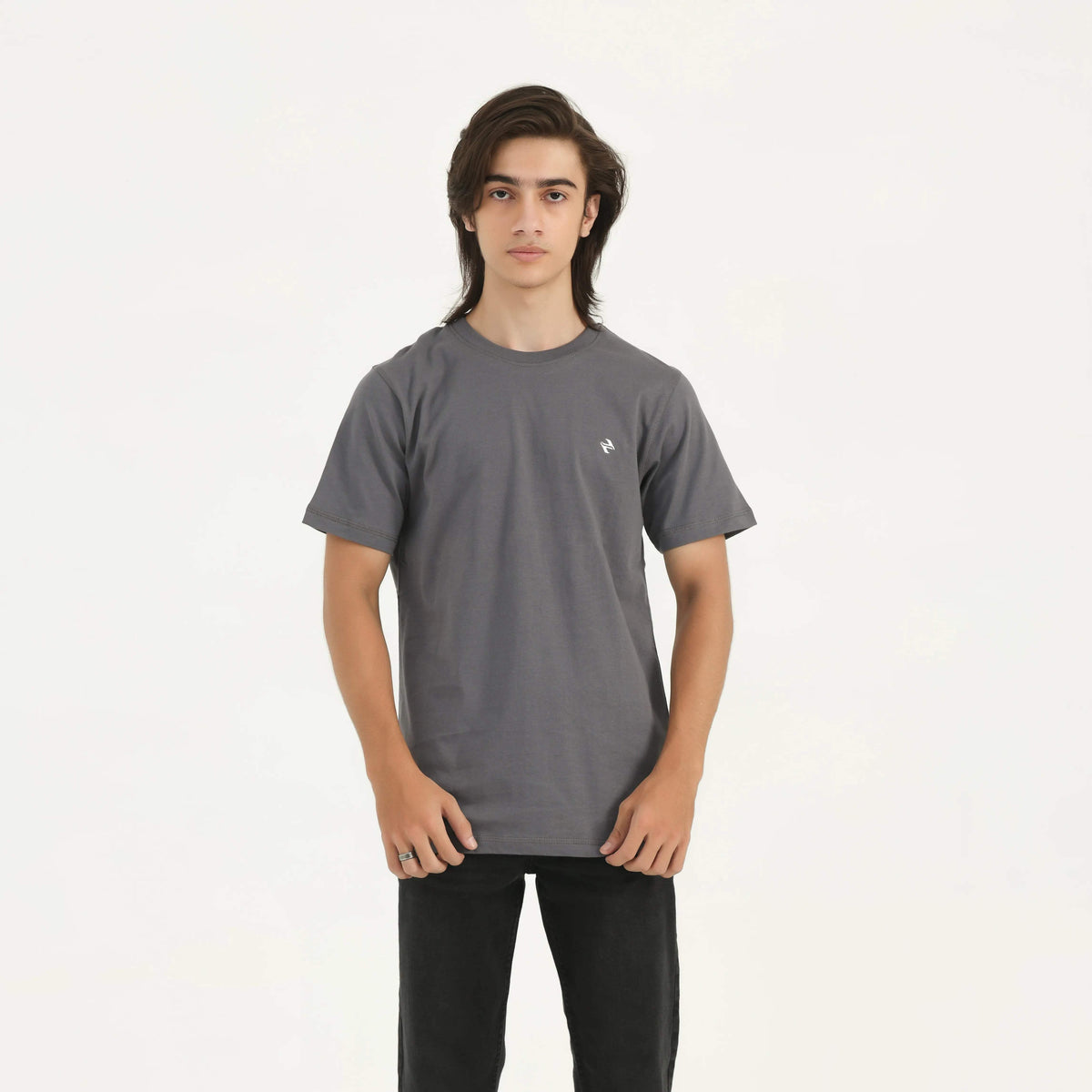 CL REGULAR FIT TEE GREY NAVZA