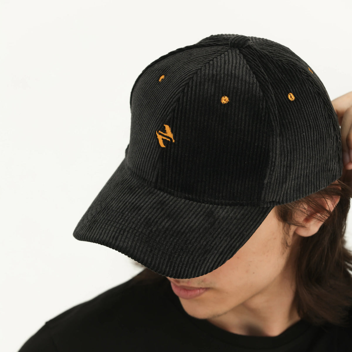 CORDUROY CAP | JET BLACK