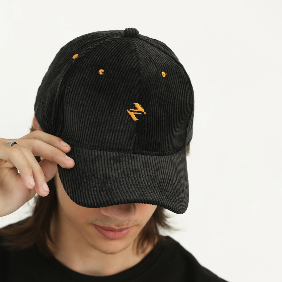 CORDUROY CAP | JET BLACK