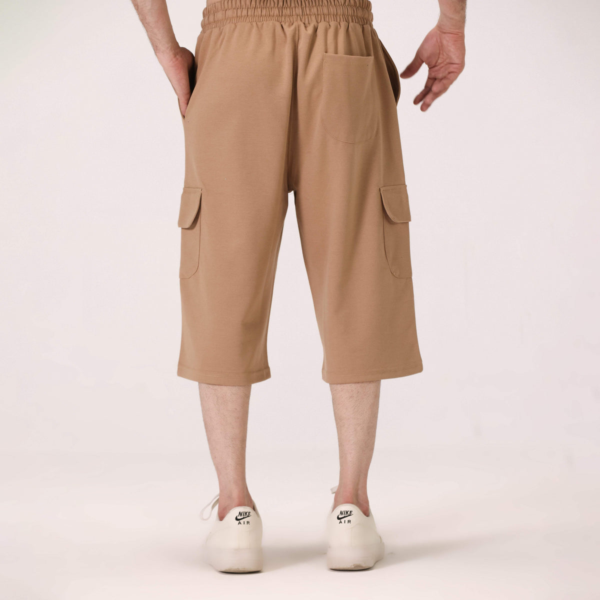 COTTON CARGO LONG SHORTS CAMEL NAVZA