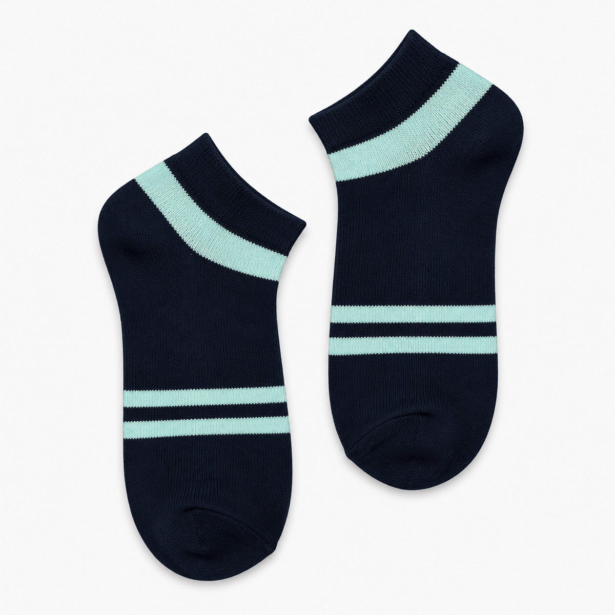 DUO STRIPES ANKLET SOCKS NAVY