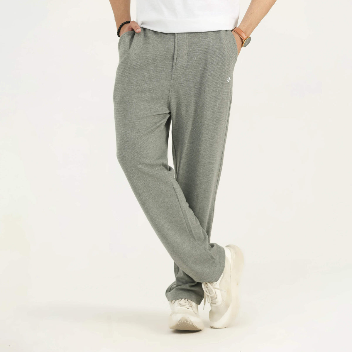 INTERLOCK COTTON TROUSER GREYISH TEAL NAVZA