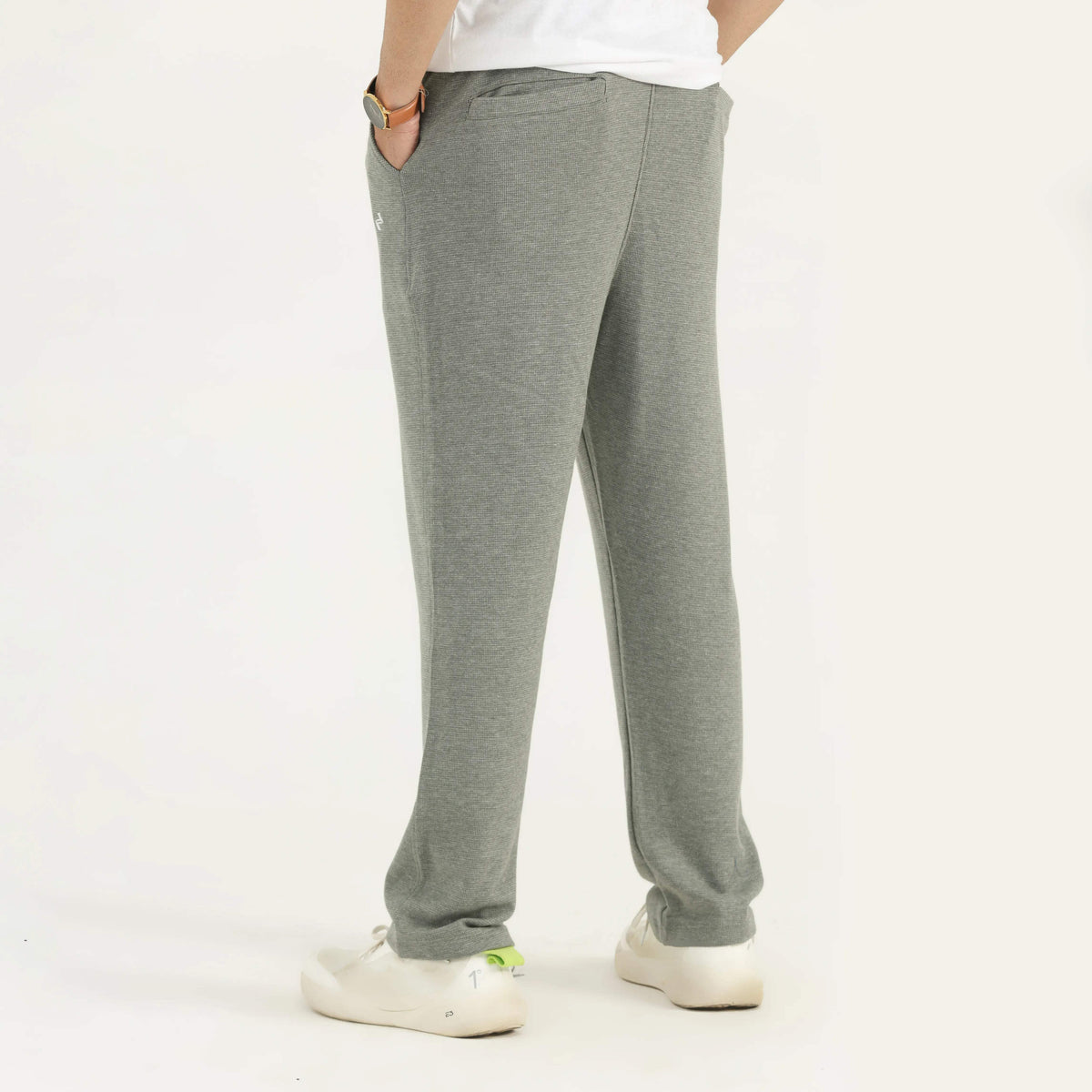 INTERLOCK COTTON TROUSER GREYISH TEAL NAVZA