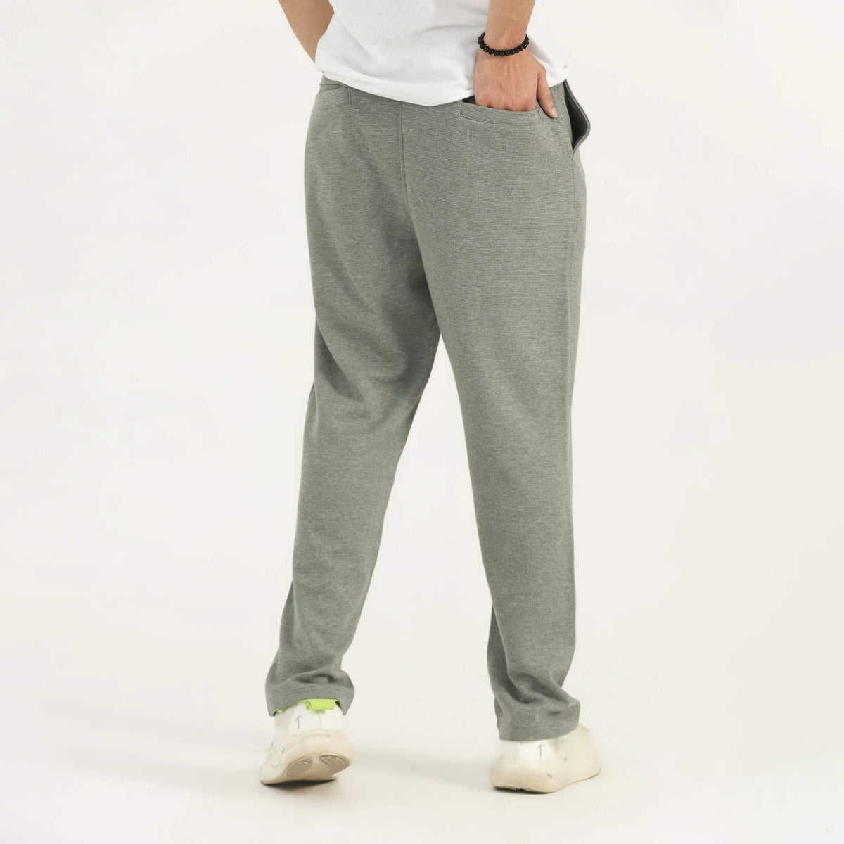 INTERLOCK COTTON TROUSER GREYISH TEAL NAVZA