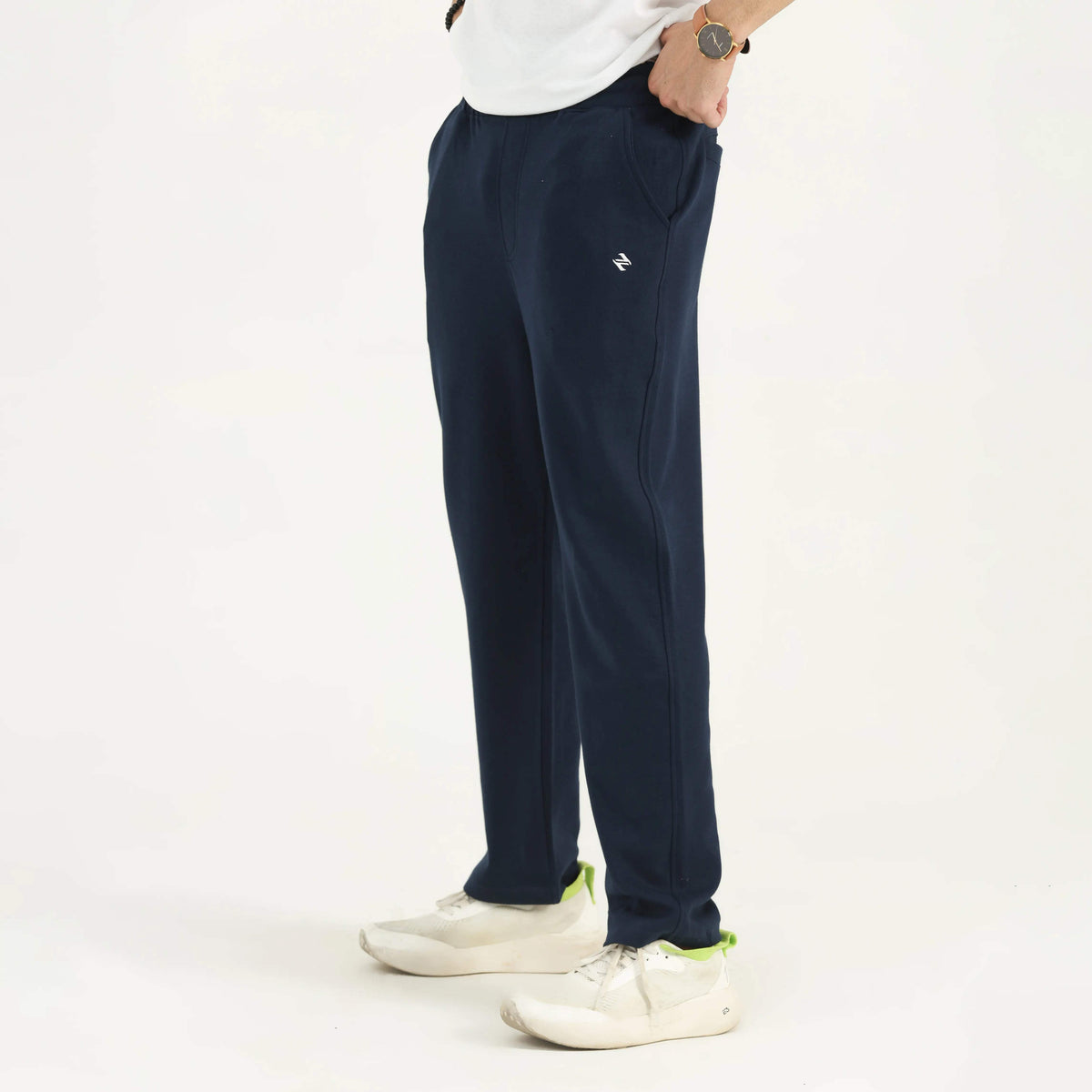 KNIT STRAIGHT LEG PANTS NAVY NAVZA