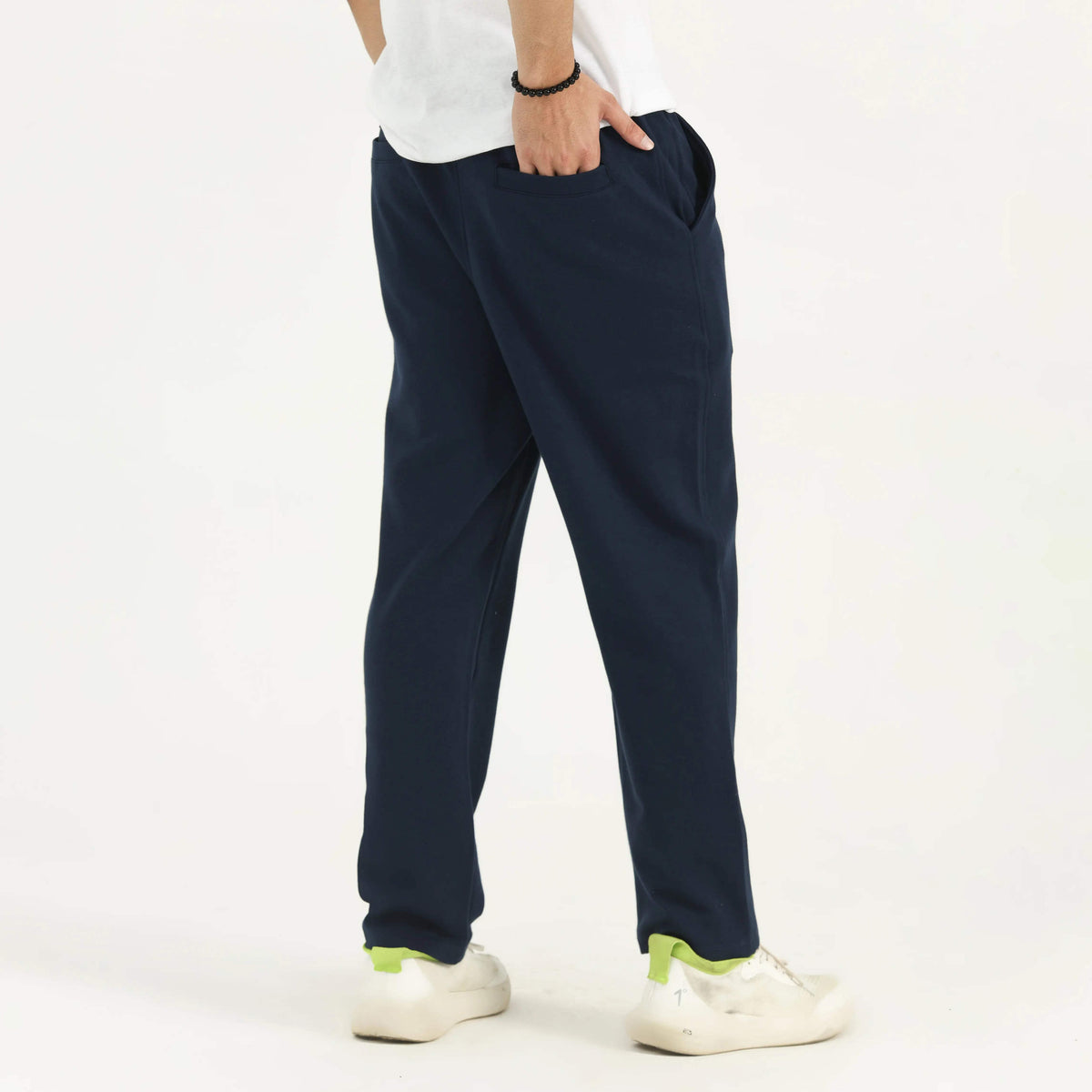 KNIT STRAIGHT LEG PANTS NAVY NAVZA