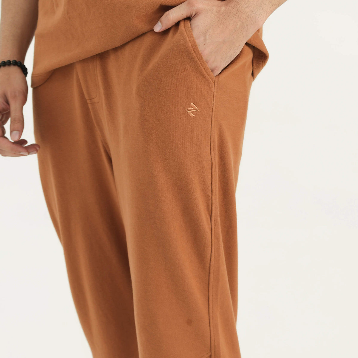 RELAXED FIT DROP SHOULDER CO-ORD SET BROWN NAVZA
