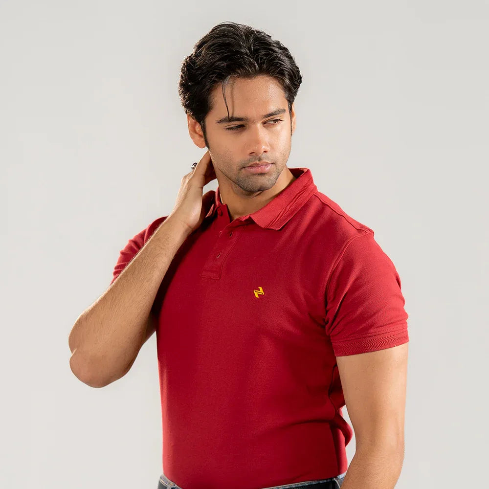 JQ CL POLO - MAROON - NAVZA