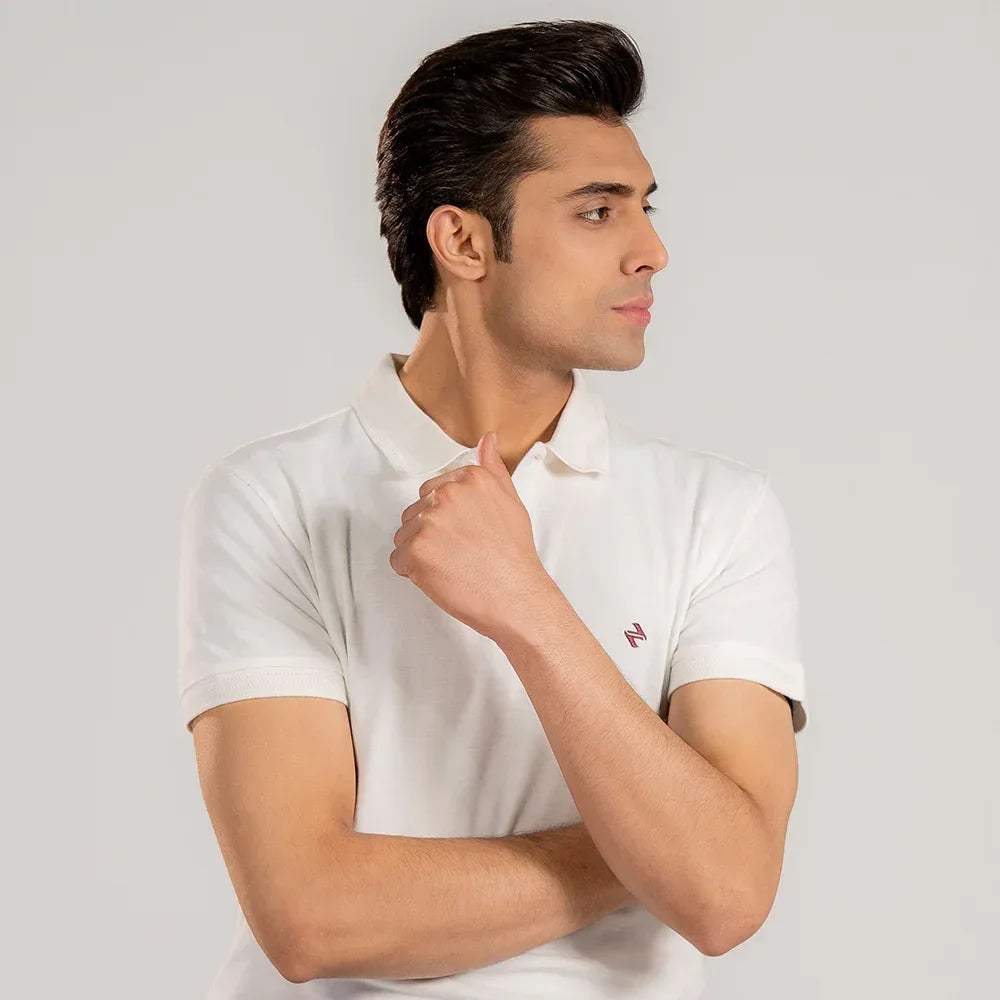 JQ CL POLO - WHITE - NAVZA