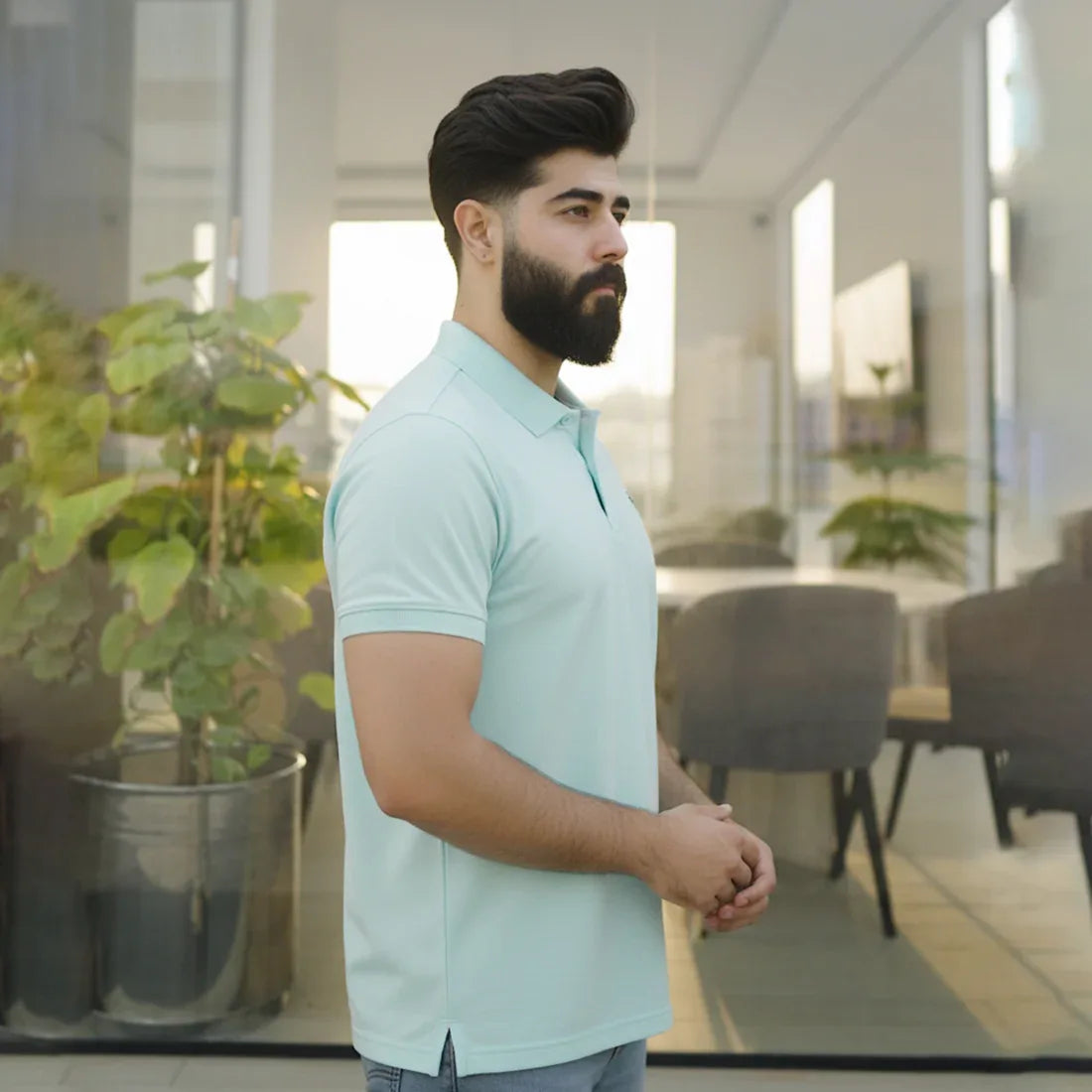 JQ CL POLO - AQUA BLUE - NAVZA