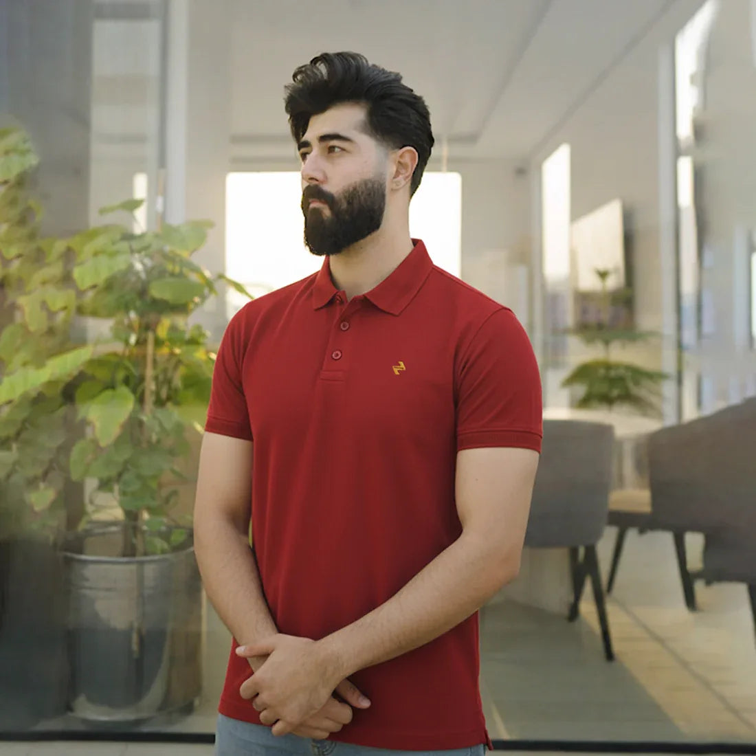 JQ CL POLO - MAROON - NAVZA