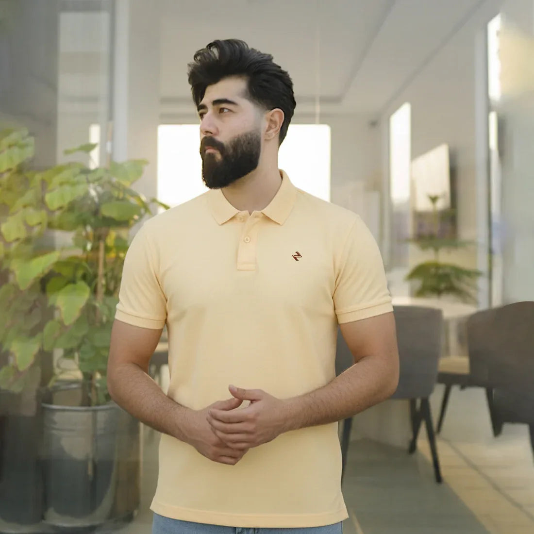 JQ CL POLO - SOFT YELLOW - NAVZA