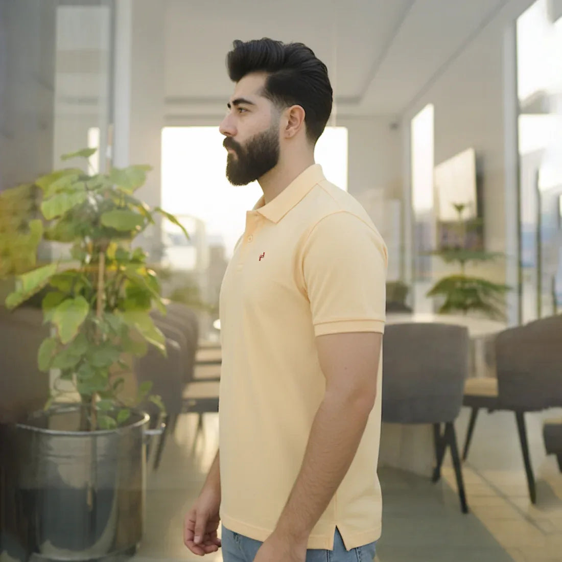 JQ CL POLO - SOFT YELLOW - NAVZA