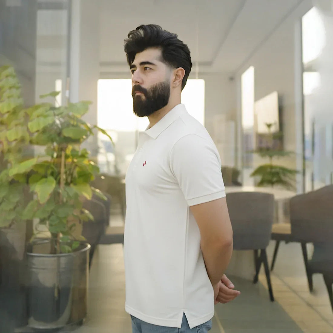 JQ CL POLO - WHITE - NAVZA